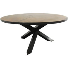 Dutch Design Round Wenge Dining Table by Martin Visser for 't Spectrum, 1960s