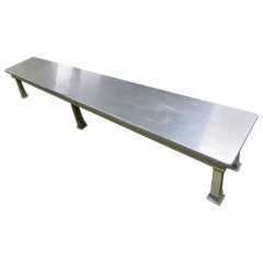 1950s Mid-Century Modern Steel Bench from the Allentown, PA State Hospital