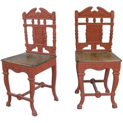 Pair of 19th Century English Cast Iron Chairs