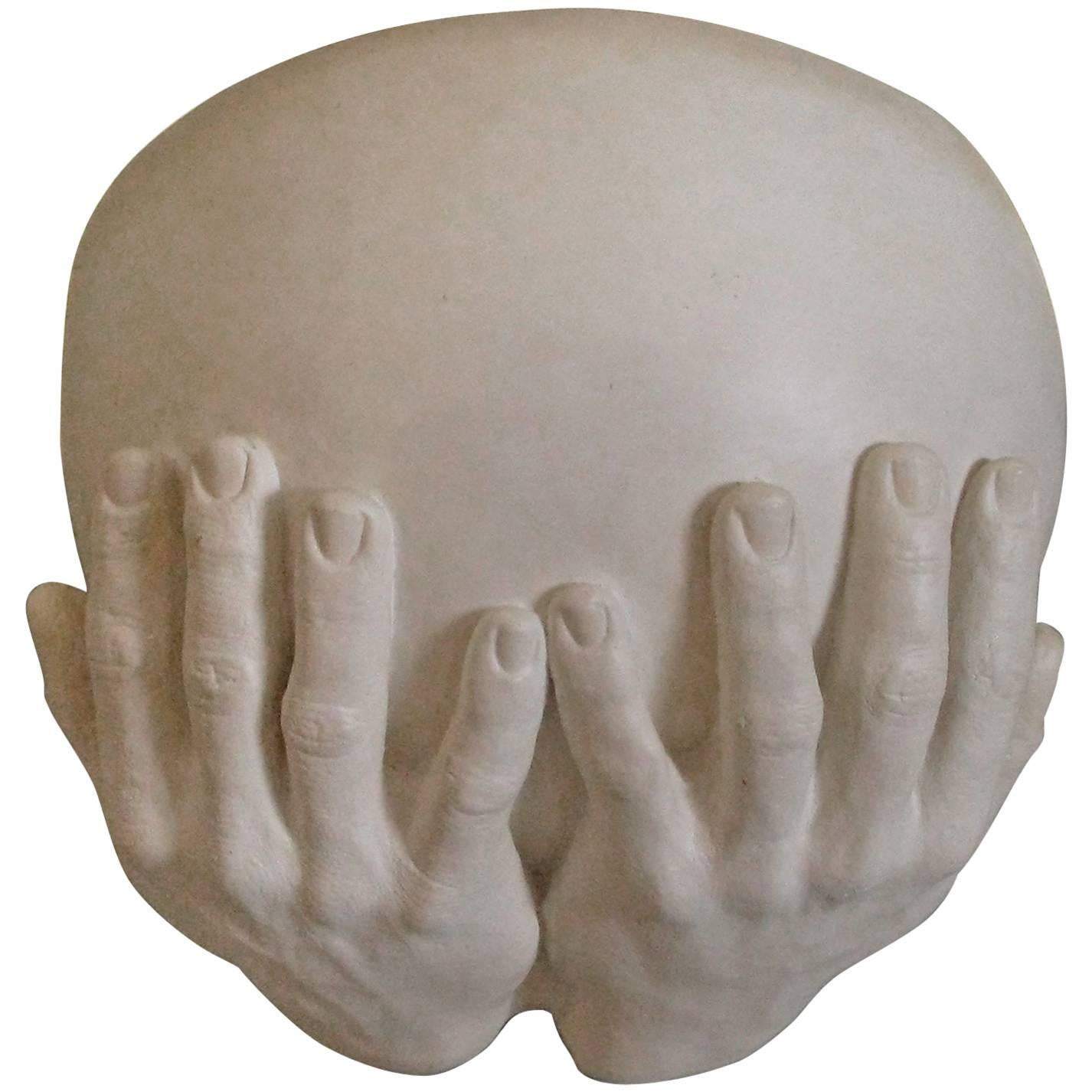 1970s 'Hands' Lighted Wall Sconce by Richard Etts