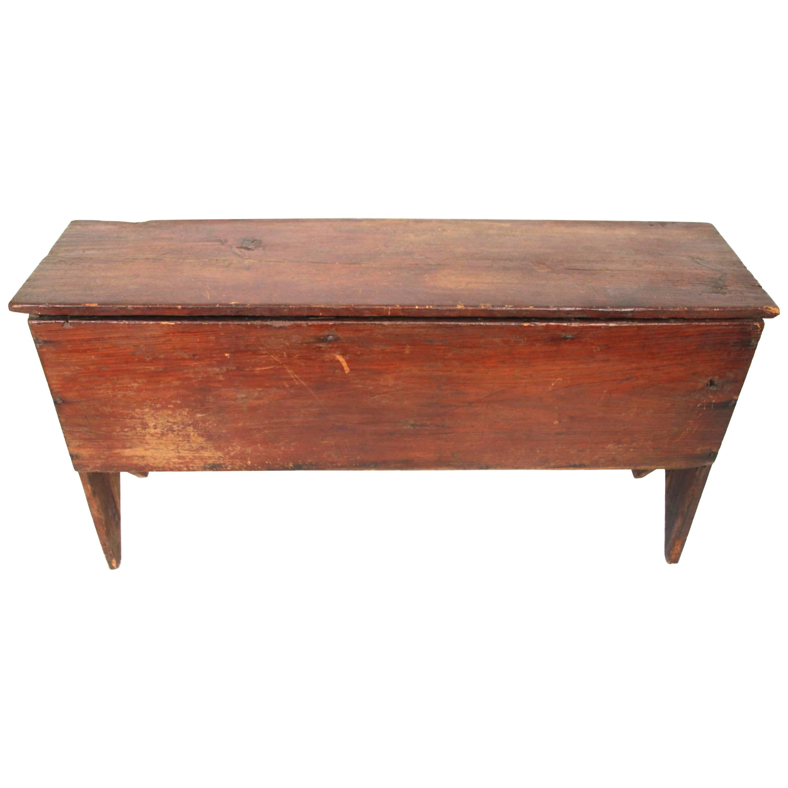 Early 18th Century New England Six Board Chest For Sale
