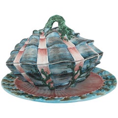 Italian Painted Shell Tureen Set