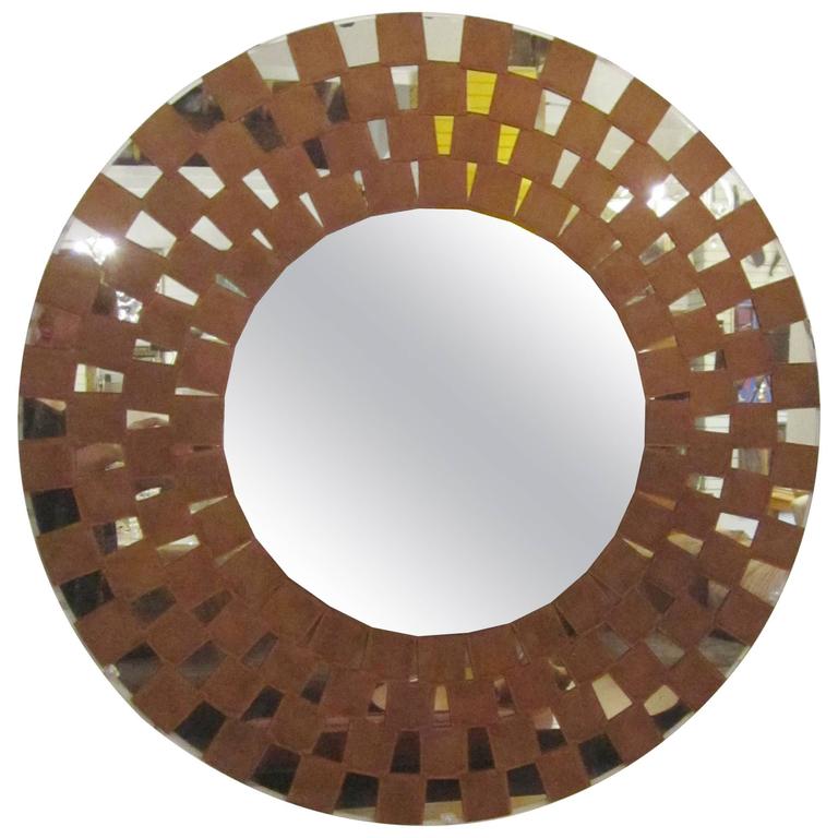 MidCentury Modern Unusual Sunburst Mirror For Sale at 1stdibs