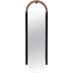 Halo Mirror Wall Mounted Birnam Wood Studio in Figured Walnut and Curly Maple