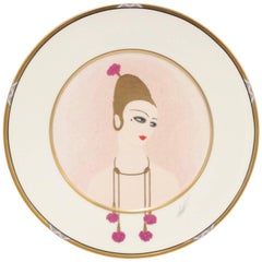 Vintage Erte Decorative Plate 'Carnation'