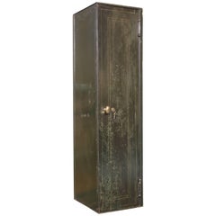 Vintage Distressed Steel Locker Upright Storage Cabinet