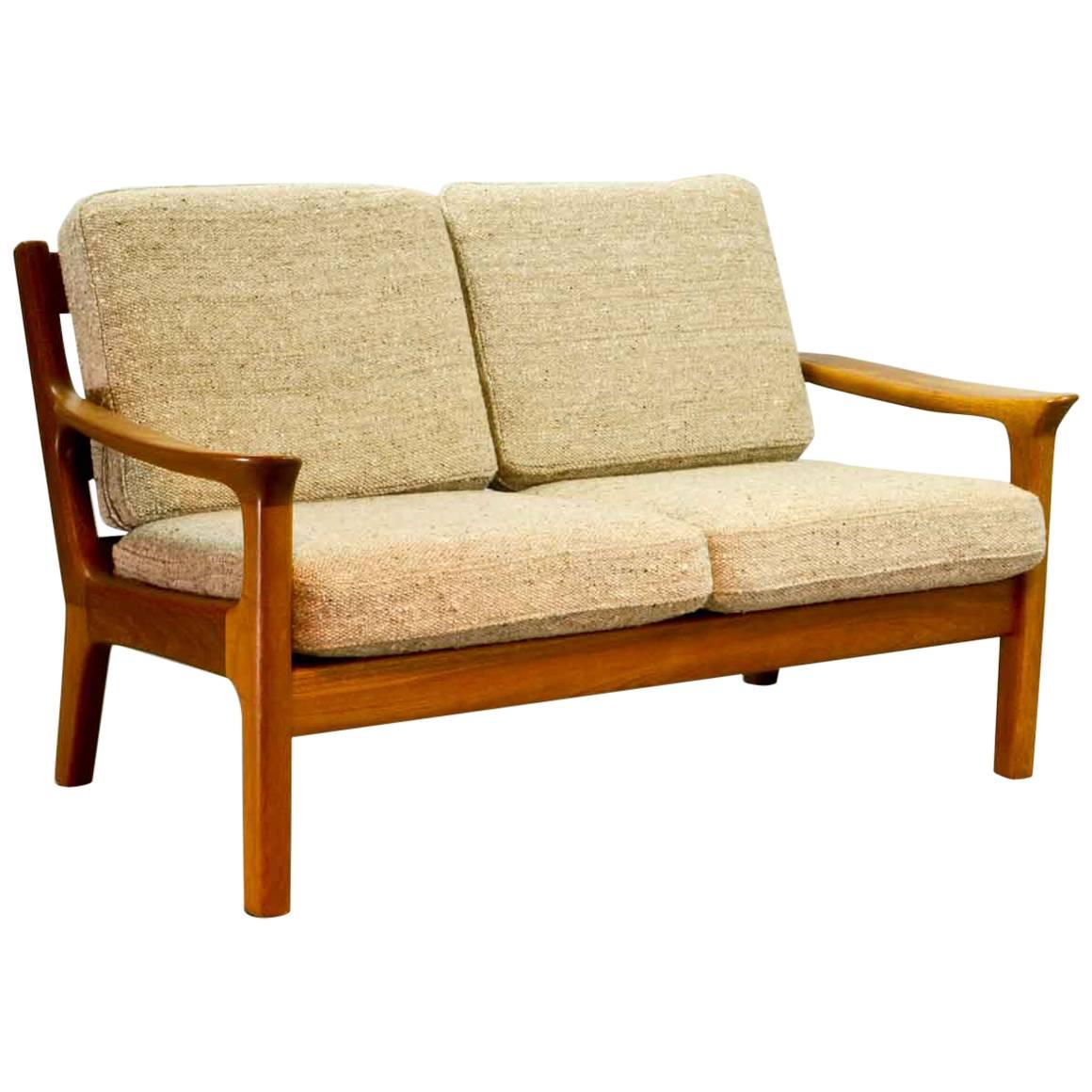 Midcentury Two-Seat Teak Sofa Designed by Juul Kristensen for Glostrup, 1960s