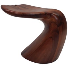 Whale Tail Form Laminated Wood Stool