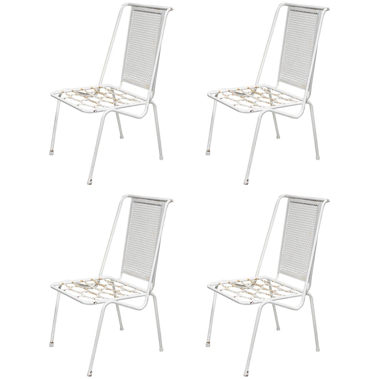 Set of Four Patio Chairs, Italy, 1950s