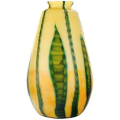 Monumental Art Deco Bambus Vase by Kralik