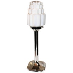 Art Deco Chrome English Table Lamp, circa 1930s