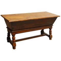 Antique 18th Century George III Oak Dough Bin Table