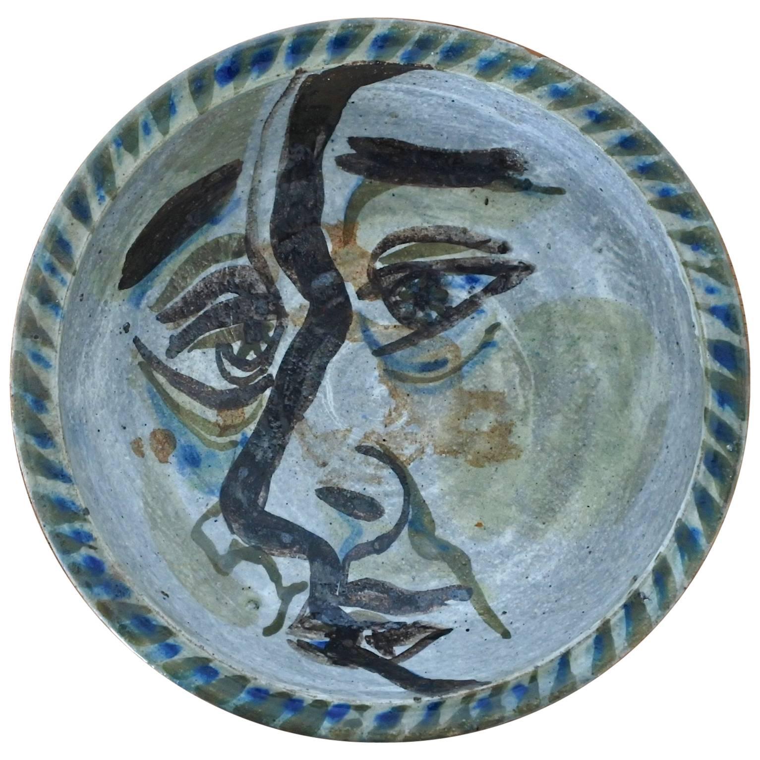 Dekorative Keramikschale aus der Mitte des Jahrhunderts von Phillip H. Paradise, Kalifornien, 1950er Jahre