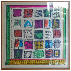 Andrianna Shamaris Silk Courreges Framed