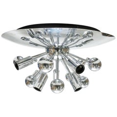 Large Sputnik Chrome Ceiling Lamp, circa 1970