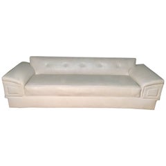 White Mid-Century Modern Sofa 