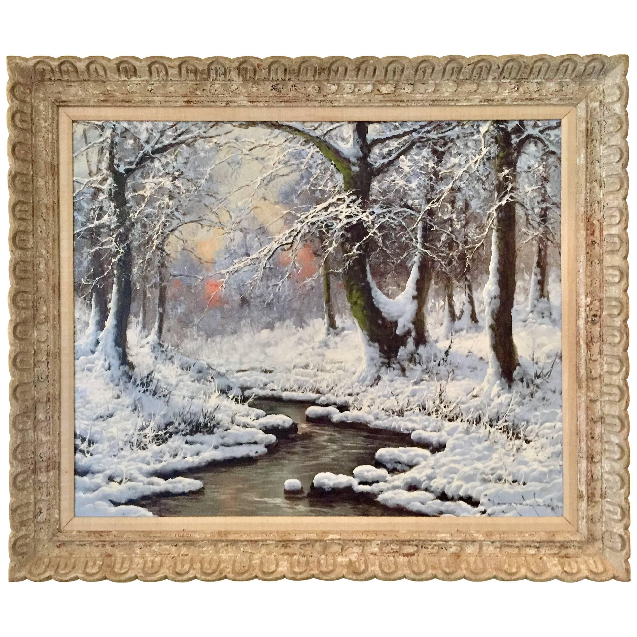 "The Frozen Stream" Painting by Laszlo Neogrady