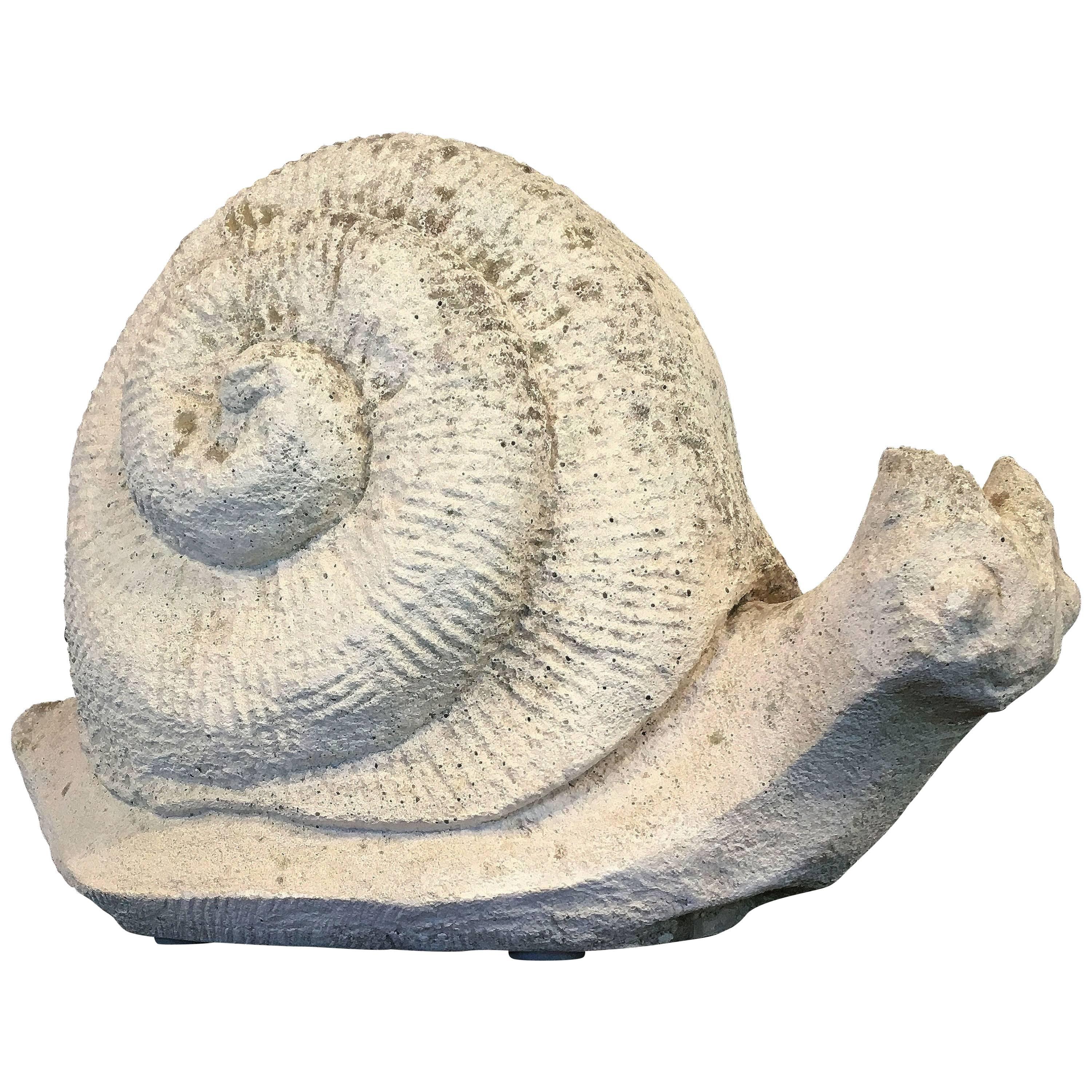 Large English Garden Stone Ornamental Snail