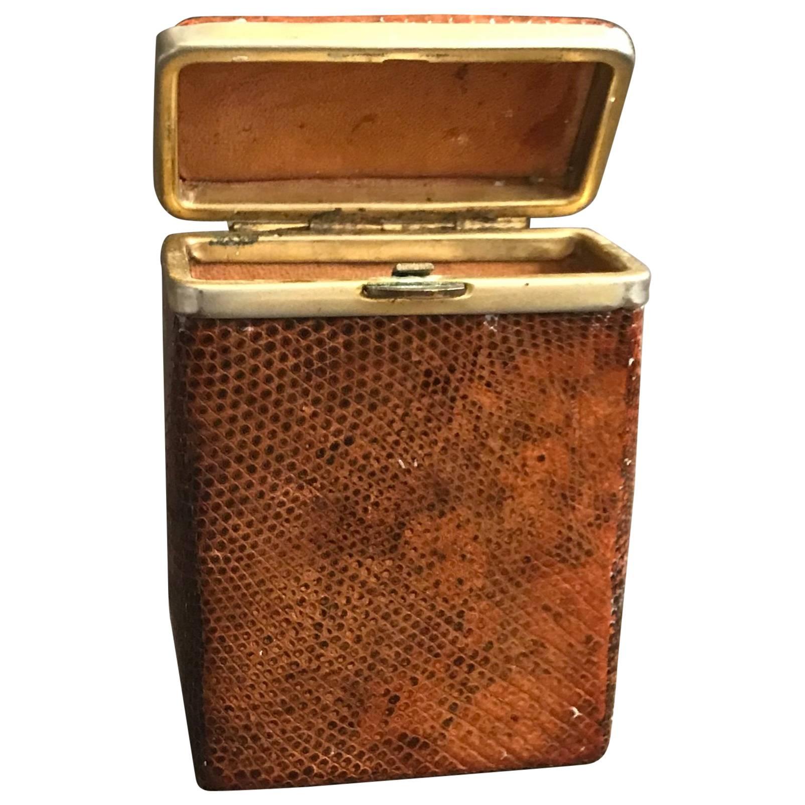 Flip Top Cigarette Case Vintage  Leather Cigarette Case Vintage