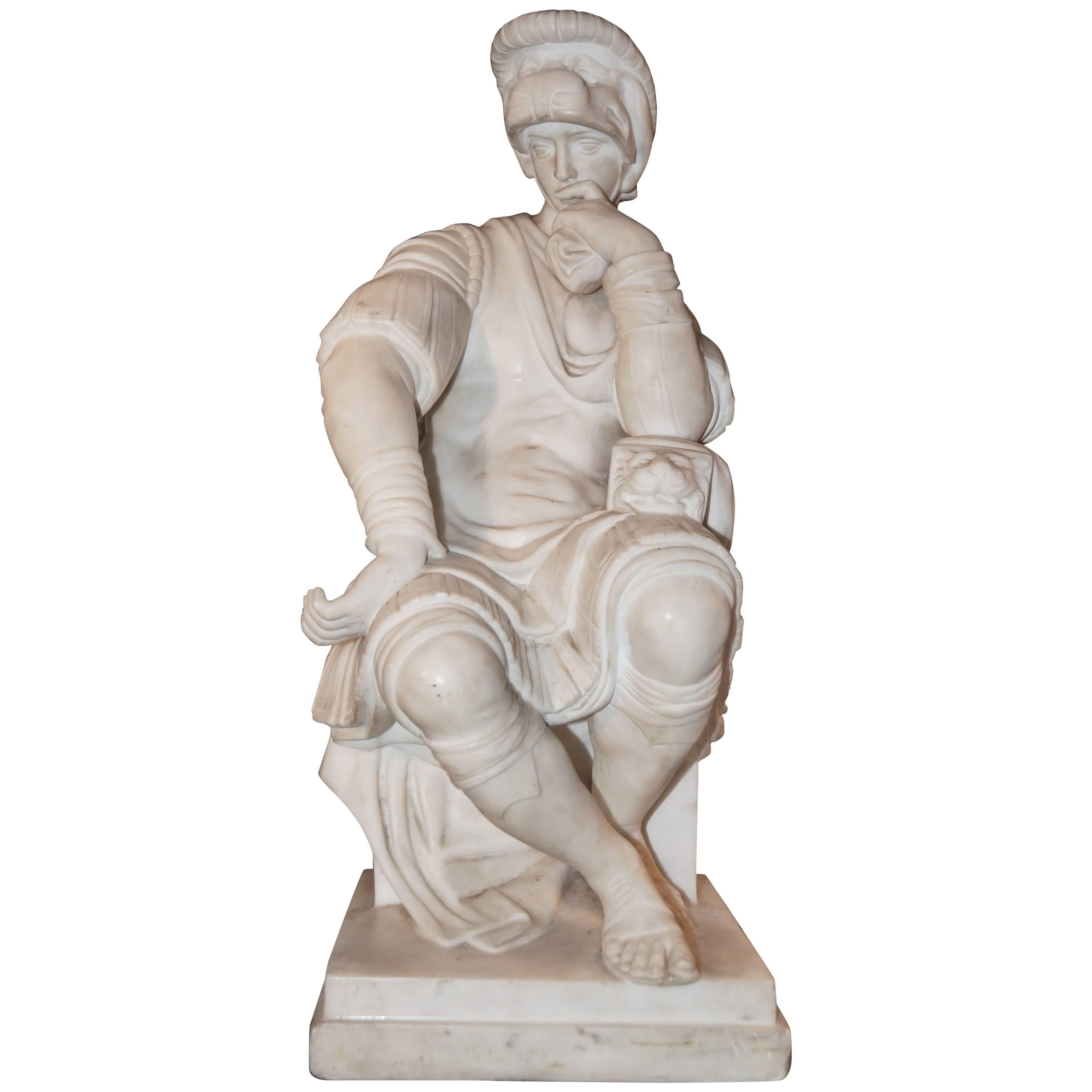 Marble Sculpture, Lorenzo de Medici For Sale