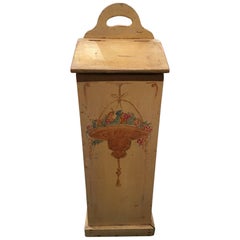 Antique Hand-Painted French Bread or Baguette Box, Late 19th Century