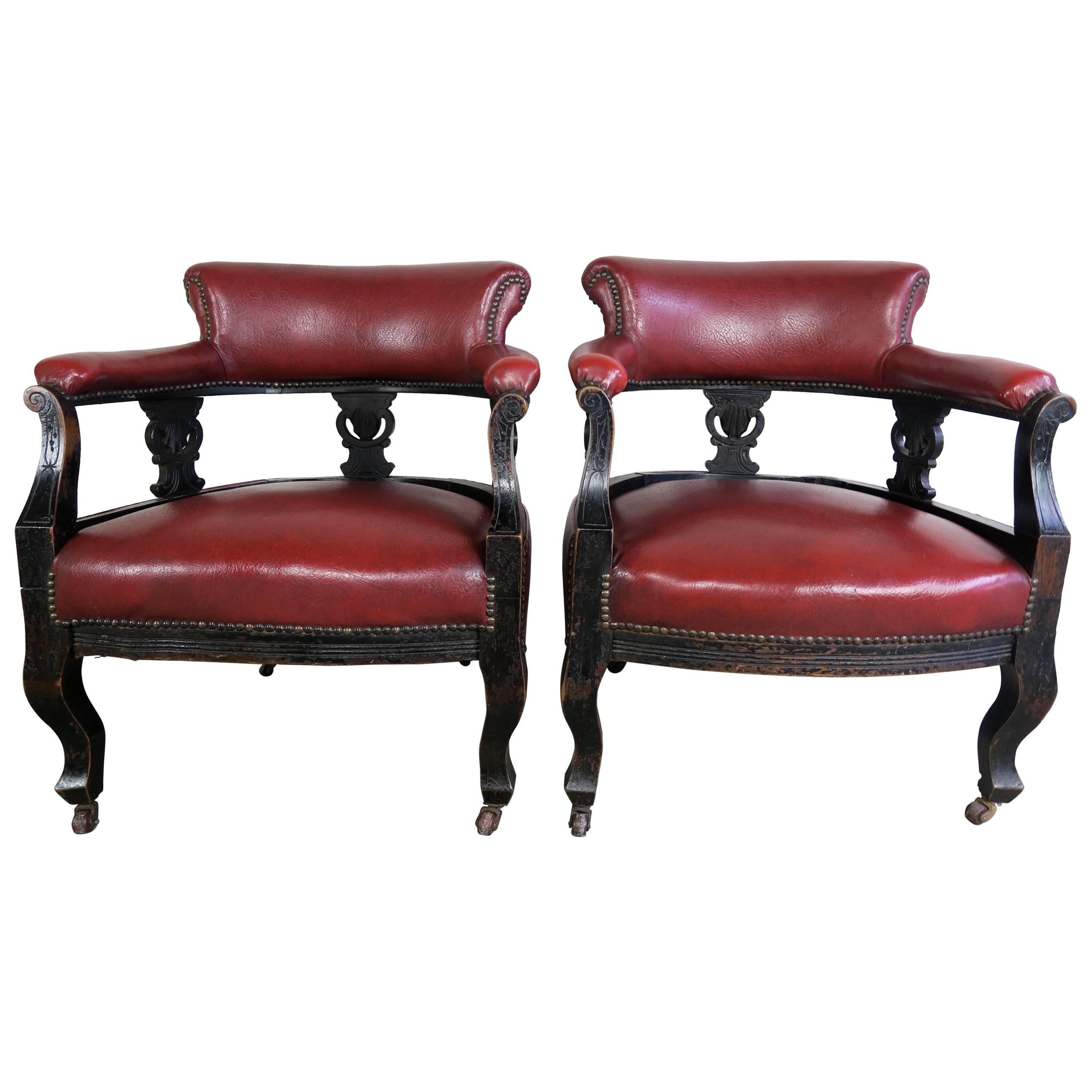 19th Century Victorian Antique Chairs, Pair