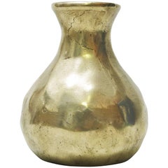 Brutalist Vase in Brass Cast