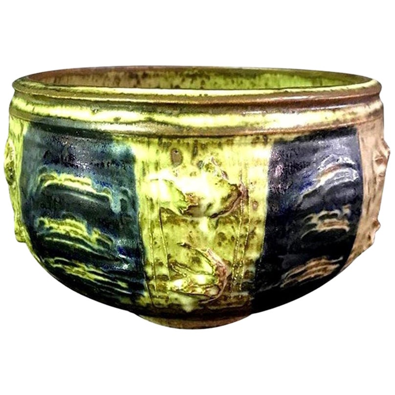 Otto and Vivika Heino Signed Midcentury Large California Studio Pottery Bowl