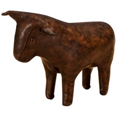 Mid Century Abercrombie & Fitch Leather Bull by Dimitri Omersa