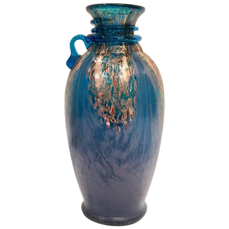 Contemporary Handblown Glass Amphora "Favrile" Vase by Dale Tiffany at