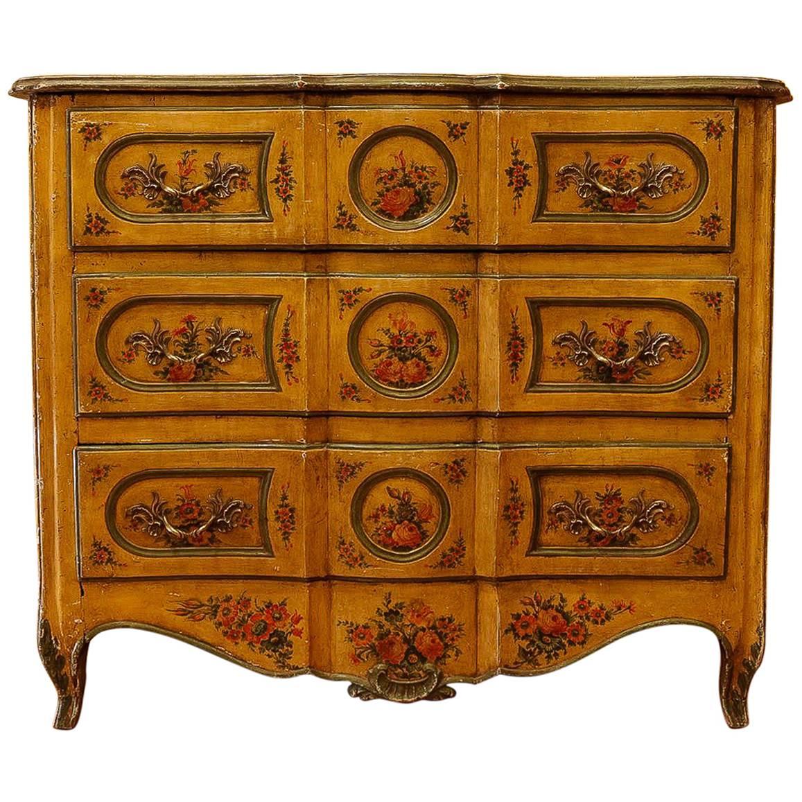 From Provence, Amazing French Louis XV Period Lacquered 
Arbalete
 Commode