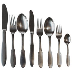 Georg Jensen Mitra Matte Stainless Flatware Set for Six Persons 48 Pieces