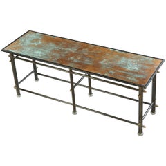 Steel and Brass Console Table
