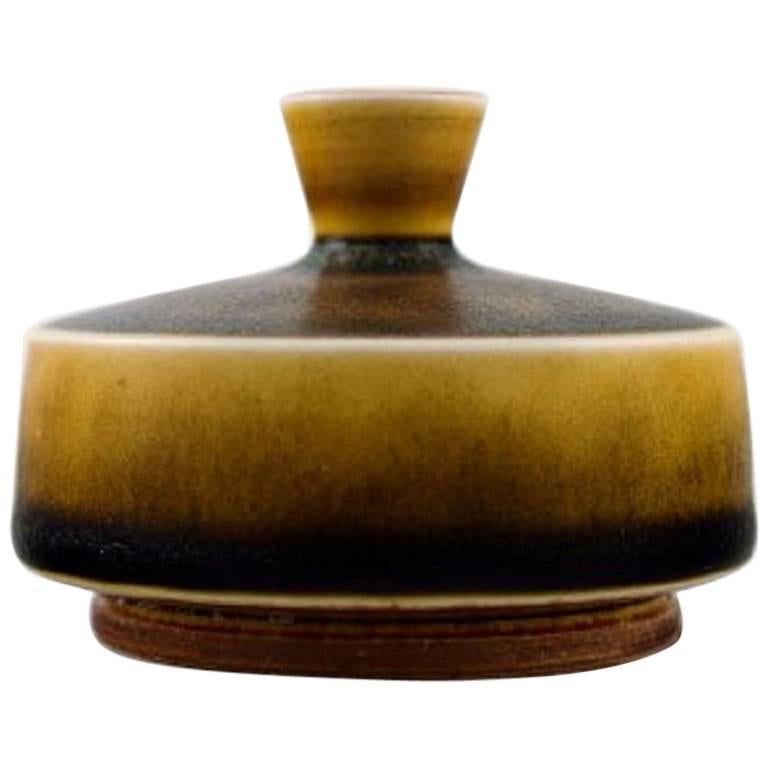 Berndt Friberg Studio Ceramic Vase, Modern Swedish Design, Unique, Handmade
