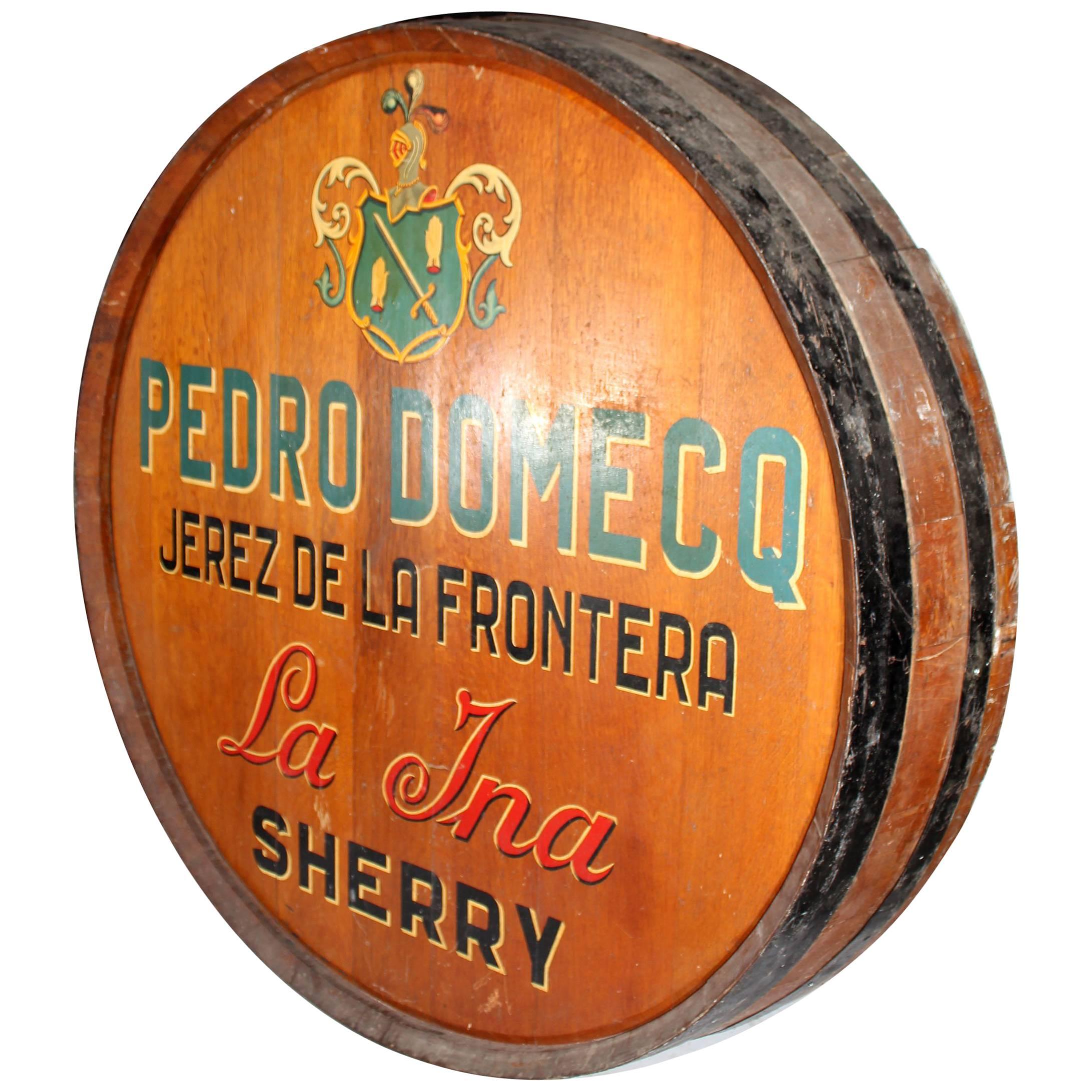 1980s Period Jerez Wine Casket Face