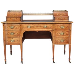 Antique Early 20th Century Mahogany Inlaid Desk