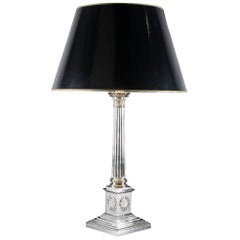 Sterling Silver Corinthian Column Table Lamp