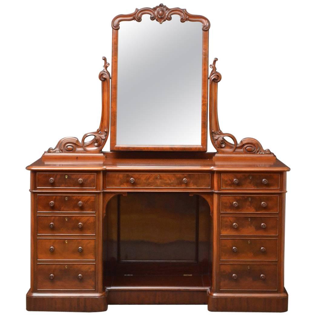Antique French Ladies' Mahogany Dressing Table at 1stdibs