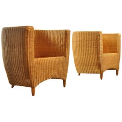 Pair of 1970s Rattan Chairs