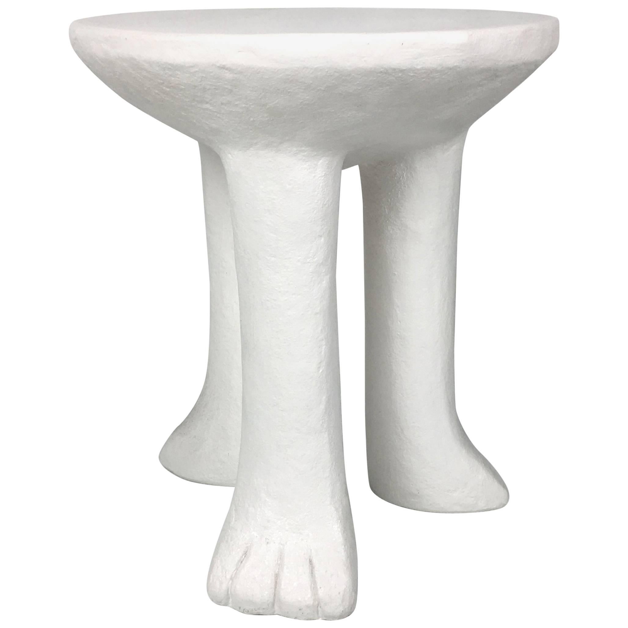 Plaster "African" Side Table in the Style of John Dickinson