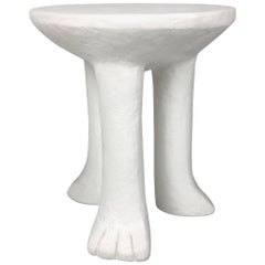 Plaster "African" Side Table in the Style of John Dickinson