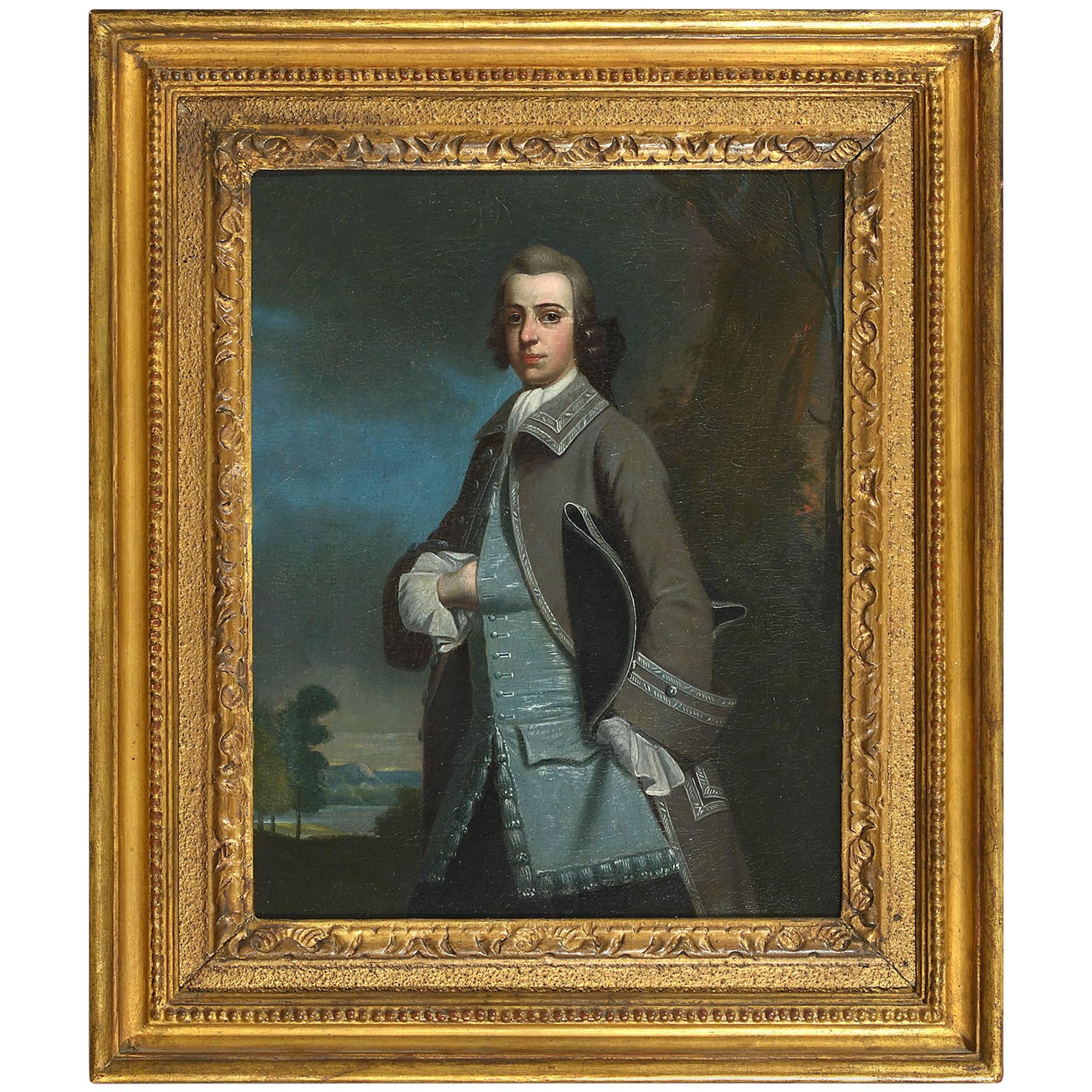 Follower of Arthur Devis, a Portrait of a Gentleman