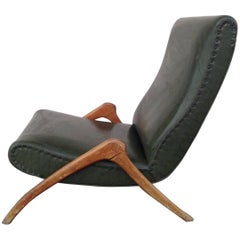 Vintage Stunning Armchair Chaise Longue in Style of Mollino Ulrich Gorgone, 1950