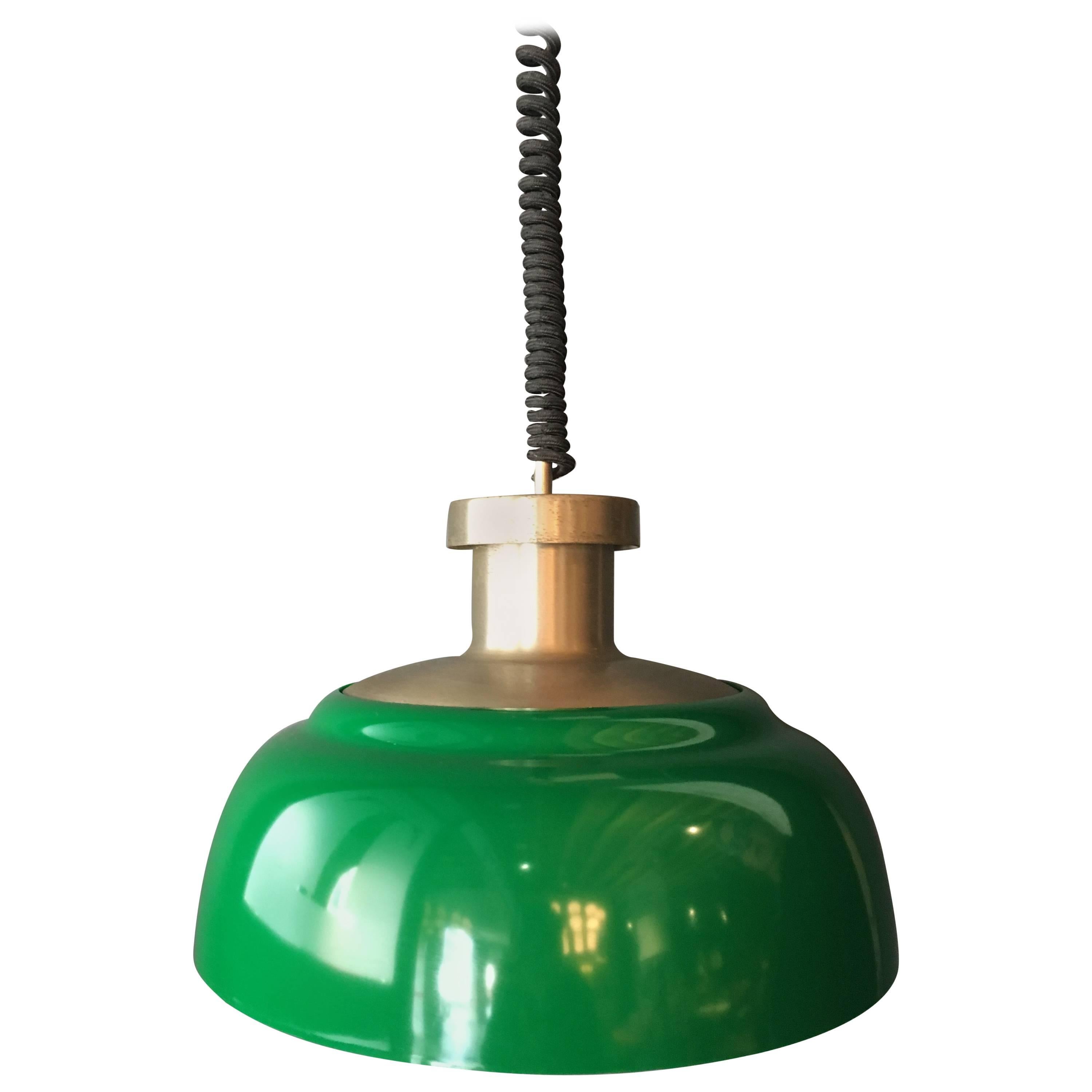 Vintage Kartell Green Pendant Lamp 4017 Achille Castiglioni