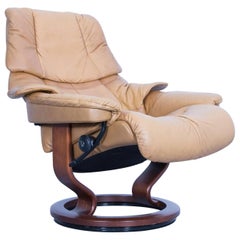 Stressless Designer Chair Leather Ocre Brown Relax Function Couch Modern