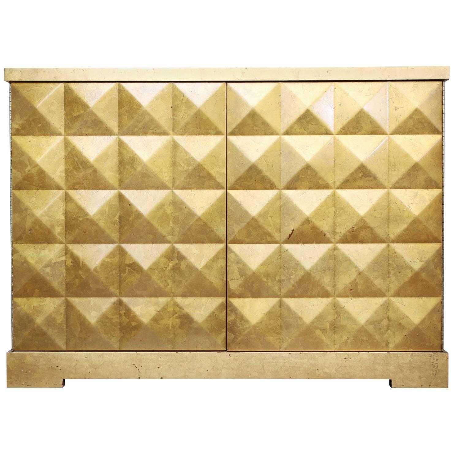 Baker Hollywood Regency Style Diamond Patterned Chest at 1stDibs