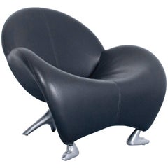 Leolux Papageno Designer Chair Grey Anthracite Black One-Seat Couch Modern