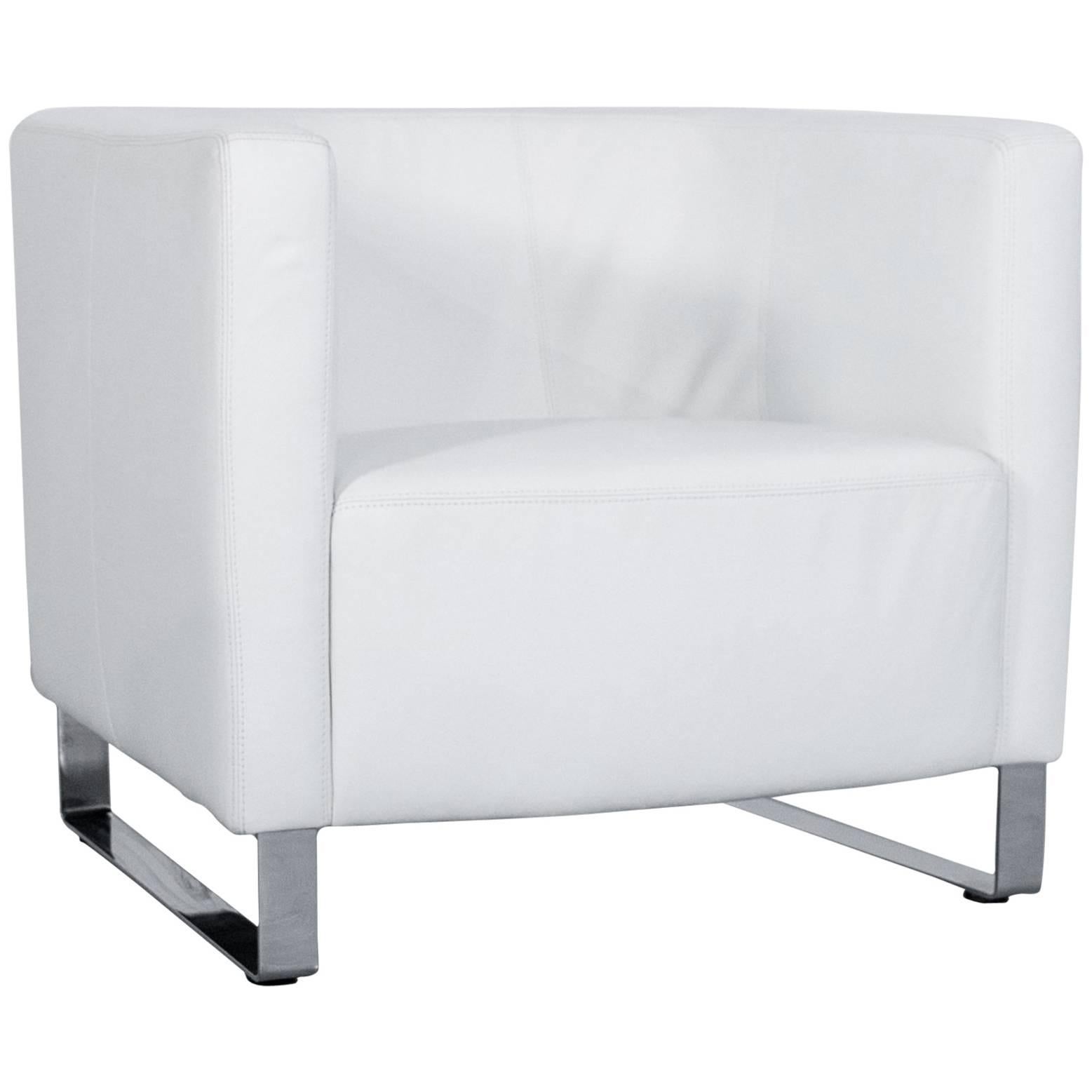 Willi Schillig Havana Designer Leather Armchair White One Seat Couch Modern
