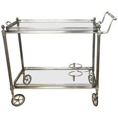 Maison Lancel Silvered Bronze Bar Cart