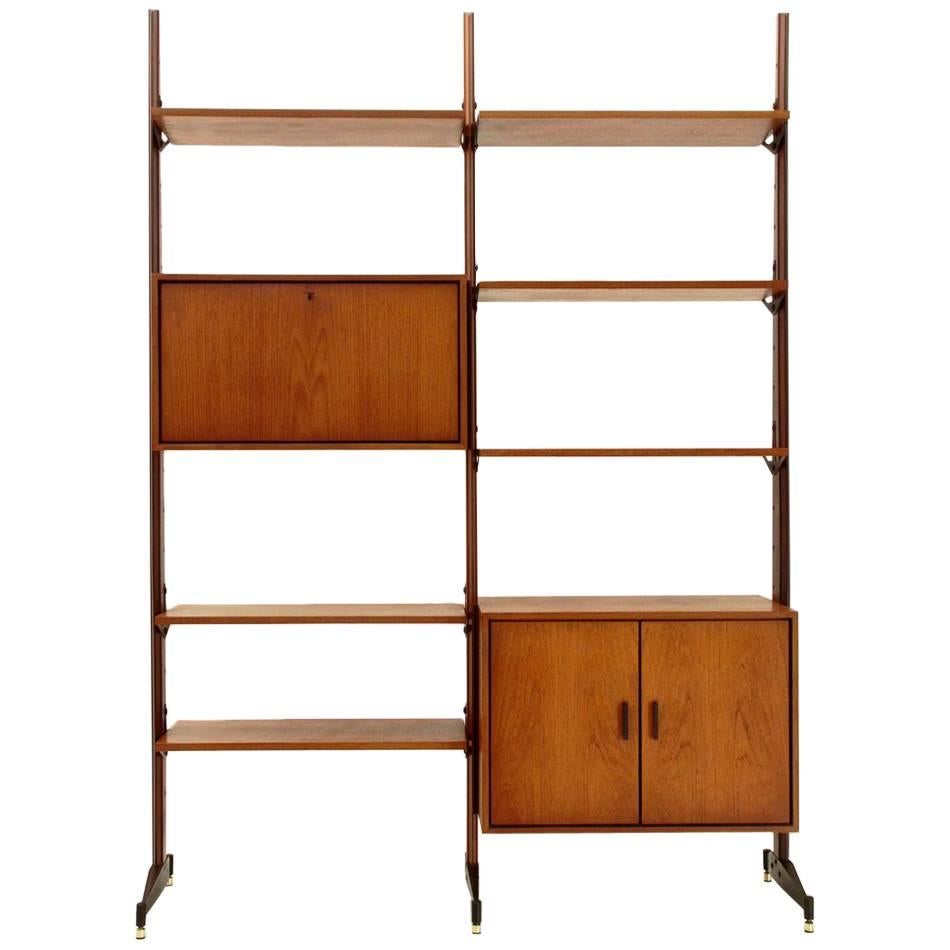 Italian Teak Wall Unit, 1960s